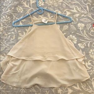NWT cream chiffon tank top